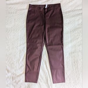 Addition Elle║Burgundy Pleather Leggings║Size 18/20